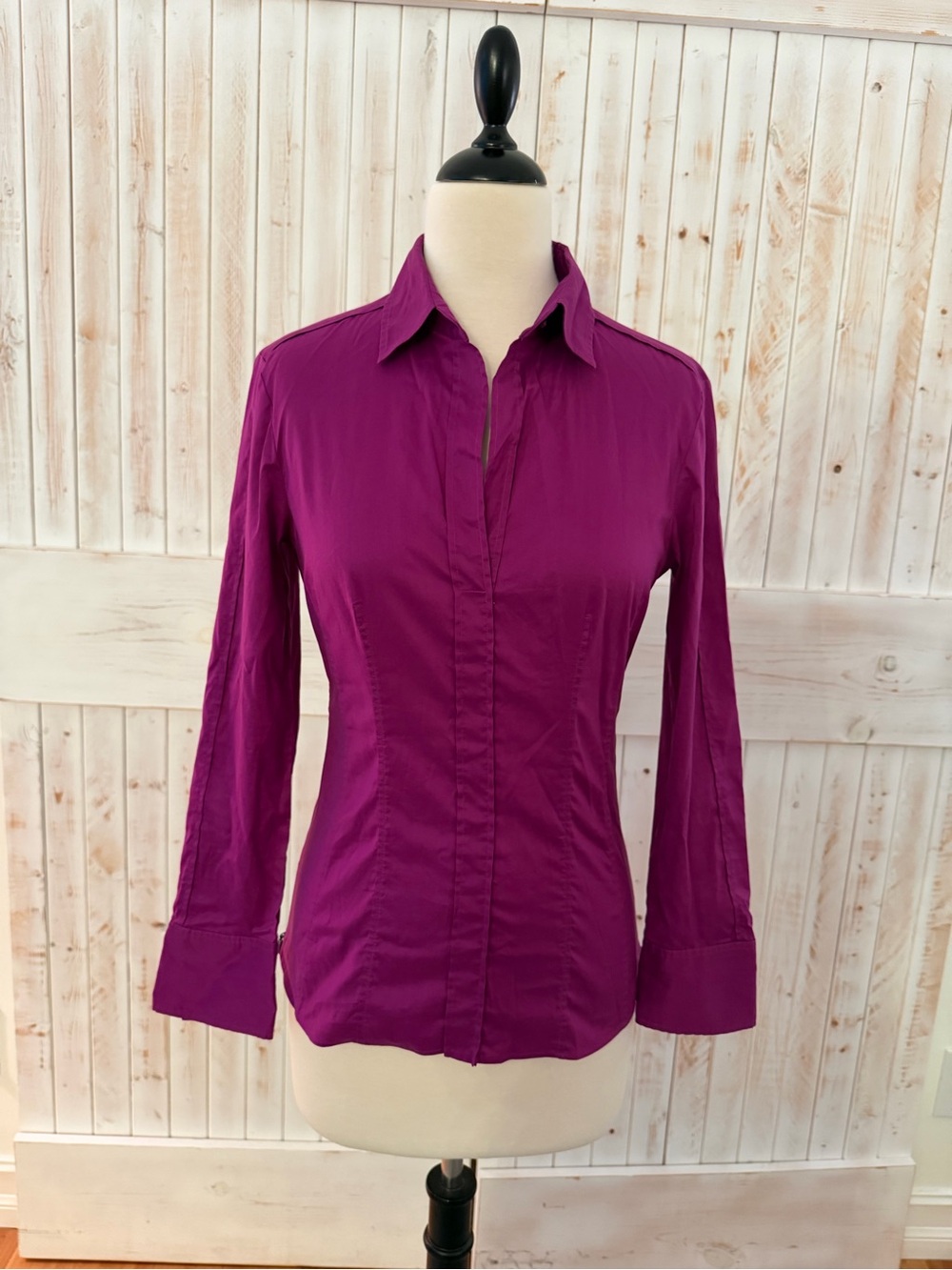 Hugo Boss Women's Button-Front Shirt in Magenta